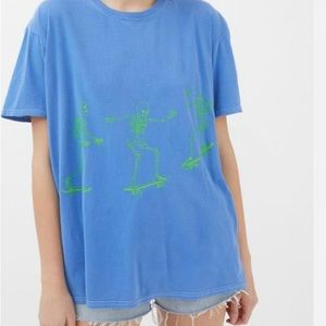 Urban Outfitters Project Social Skeleton Skateboard Graphic Tee